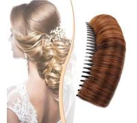 Invisible Fluffy Hair Pad, Natural Fluffy Hair Bumps for Volume Insert, Bump It Up Hair Accessory Volume Clip, Invisible Fluffy Hair Pad Blonde for Women Girls (Light Brown)
