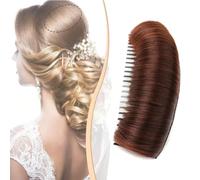 Invisible Fluffy Hair Pad, Natural Fluffy Hair Bumps for Volume Insert, Bump It Up Hair Accessory Volume Clip, Invisible Fluffy Hair Pad Blonde for Women Girls (Dark Brown)