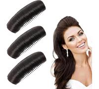 Invisible Fluffys Hair Pad, 3 Invisible False Hair Bump Up Bun, Natural Hair Bump Clip For Volume, Bump Up Volume Inserts Hair Style Tool, Invisible Hair Base Styling Accessories For Women Girls