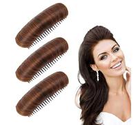 Invisible Fluffys Hair Pads, 3 False Clips Bump It Up Volume Base, Natural Realistic Bump Volume Insert Styling Accessories, Bun Donut Pieces for Women