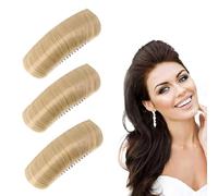 Invisible Fluffys Volume Hair Pads - 3 False Clips Bump It Up Base, Natural Realistic Styling Insert With Bun Donut Pieces for Women