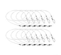 Invisible Fluorocarbon Leader Wire 12pcs Low Glare Finish(24in-80lb) | 12 pre-tied loops, easy fly line connection, saltwater ready, 20-80lb test, positive turnover