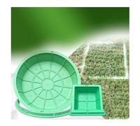 Invisible Flush Fit Sewage Basin Lid Sewage Tank Cover for Yard Driveway & Pavement Round Design (50x50CM 19.7x19.7IN) Weatherproof & Low Profile