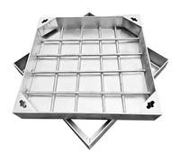 Invisible Flush Mounted Manhole Cover - 304 Stainless Steel Septic Tank Lid, Load Capacity 2.6 Tons, and Heavy Duty (80x80x8cm)
