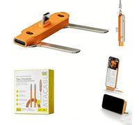 Invisible Foldable Holder Charger Cable with Stand, 240w Fast Charging Stand Sideways Data Cables with Bendphone Accessories, for iPhone 17 / S25 S24 Ultra and Other Type-C Interface Phones (Orange)