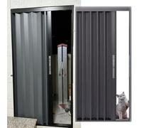 Invisible Folding Accordion Door with Locking Mechanism, Space-Saving Multifold Design for Bathroom, Shower, Laundry Room, and Large Openings