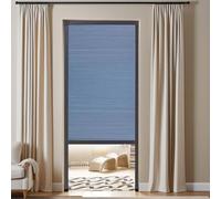 Invisible Folding DoorNo Drill InstallationSpaceSaving Soundproof Custom SizesPerfect for Closets Kitchens Bedrooms & More (Blue 67x80in)