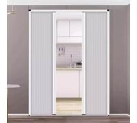 Invisible Folding Doors 190-240cm, Honeycomb Structure, No Drilling Required, White Bi-Fold Doors for Closet, Kitchen, Bathroom - Space-Saving Sliding Door (200x220cm/79x87in)