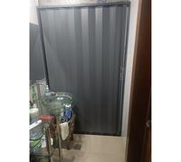 Invisible Folding Doors for Bathroom, 216 Cm Height - Lockable Concertina Door Aluminum Alloy, Customisable Foldable Accordion Door for Kitchen/Laundry Room/Bedroom(159x216cm)
