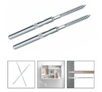 Invisible for Floating Shelf Brackets 2 Pieces Metal with Screws, Providing Secure Support for Wall Mounted for Floating Wood Shelves (8*200MM )