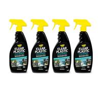 Invisible Glass 92084-4PK Clear Plastic Cleaner for Cars, Motorcycles, RVs, Boats, Helmet Visors, Golf Carts, Acrylic and Vinyl Windows, Streak-Free, Haze-Free, Removes Static, 22 Fl Oz, Pack of 4