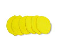 Invisible Glass 95182 Wet-Dry Pro Mini Replacement Quick Change Waffle Weave Microfiber Bonnets for Glass Cleaning, Mini, Pack of 6, Yellow