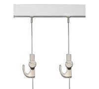 Invisible Hanging Gallery Kit - Adhesive Rope System for Posters Canvases & Artwork Includes Nylon Cord Picture Hanger Wire 1m Rail 1.5m Cable & Hook for Framing