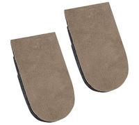 Invisible Height Increase Insoles, Non Detachable Heel Lift Pads | Rubber and Suede Fabric, Relief and Pressure Dispersion, Brown L Size, One Pair