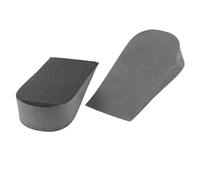 Invisible Height Increased Insoles Heel Pads Orthopedic Soft Anti-Slip Foot 1/2/3cm(Black Woman 1)