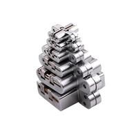 Invisible Hinge, Concealed Cross Folding Door Hinges Silver Multiple Sizes Pack of 2(13x60mm)