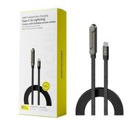 Invisible Holder Charger Cable - 2 in 1 Cellphone Accessory, Super Fast Charging Cable with Durable Design, Convenient Organizer for Home Office Travel Hotel Use, Perfect for Adults Tech Enthusi