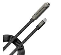 Invisible Holder Charger Cable, 2-in-1 Cellphone Accessory | Super Fast Charging Data Cablle With Built-In Holder | Desk Cable Organizer For Home, Office, Travel, Hotel, Car, Nightstand,