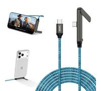 Invisible Holder Charger Cable,240W PD Fast Charging 10FT for iPhone 18 Pro | 90° Right Angle USB C Cable with Hidden Foldable Phone Stand for Samsung S26 Ultra S25 Z Fold 8 Ultra Z Flip8 A17 A37 A57 A27