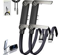 Invisible Holder Charger Cable with Stand, Sideways Phone Charger,65w/240w Stand Data Cable,Horizontal Phone Charger,Braided Fast Charging Cable,360° Adjustable Metal Stands (MIX-240W+65W)