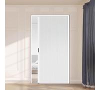 Invisible Honeycomb Folding Doors 190-240cm - No Drill White Bi-Fold Doors for Closet, Kitchen & Bathroom - Space Saving Sliding Door (60x220cm/23.6x87in)