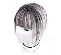 Invisible Human Hair Toppers For Women 3D Air Bangs Hair Topper Extension Invisible Seamless Thin Neat Air Bangs (A)