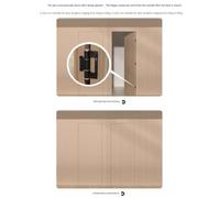 Invisible Hydraulic Door Hinge with Soft-Close & Adjustable Closing Speed, 13.2 x 9.2 x 1 cm Aluminum Alloy, for Wooden Doors up to 130 lbs