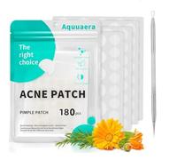 Invisible Hydrocolloid Acne Patches - 180 Translucent Spot Patches for Day and Night Use, Effectively Calms & Relieves Pimples Fast,- Pimple Patch Spot Stickers for Face with Pimple Popper (Medium)