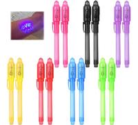 Invisible Ink Pen for Boy Girl, 14 Pcs Spy Pen for Kids with UV Light, Disappearing Magic Pens for Kid, Party Bag Fillers for Kids Teen , Magic Invisible uv Marker Pens for Boys Girls Writing Secret