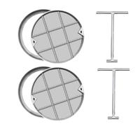 Invisible Inspect Cover 1/2/3 Pack - Round Manhole Lid with Lifting Hook Perfect for Indoor & Outdoor Use PE Material for Septic Tan and Drains