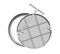 Invisible Inspect Cover 1/2/3 Pack Round Septic Tank Lid with Lifting Hook Underground Access Cover for Indoor & Outdoor Use Weatherproof &