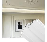 Invisible LED Cove Lighting System 18m Aluminum Profile for Ceiling & Wall Crown Molding for Bedroom & Living Room Adjustable Channel Design Modern Home Decor