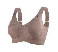 Invisible Lift Bra, Women's Solid Color Four Rows Adjustable Wireless Bra, Enhanced W Support Adjustment Bras