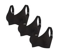 Invisible Lift Bra, Women's Solid Color Four Rows Adjustable Wireless Bra, Enhanced W Support Adjustment Bras