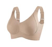 Invisible Lift Bra, Women's Solid Color Four Rows Adjustable Wireless Bra, Enhanced W Support Adjustment Bras