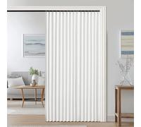 Invisible Magnetic Blackout Door - White 140x180cm Foldable Room Divider, Energy Efficient Light Blocking Privacy Screen for Bedroom, Bathroom, Living Room, Easy Install