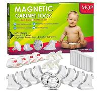 Invisible Magnetic Cabinet Locks Child Safety Kit, Secure Kitchen & Bedroom Cabinets. Cupboards with Baby Proofing Cabinets Door & Drawer Locks for Kids & Toddlers. Keys & 3M Adhesive Straps. (8)