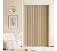 Invisible Magnetic Door ains Custom-Fit Foldable Room Dividers - Brown - W80xH180cm Ideal for Home Privacy and Enhanced Airflow