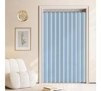 Invisible Magnetic Door ains Custom-Fit Foldable Room Dividers - Sky Blue - W80xH180cm Perfect for Bedrooms Home Det Energy Efficient Bug Proof