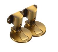 Invisible Magnetic Door Stopper,Adjustable Door Stop 3M Double-Sided Adhesive Tape Or Drilling Installation,for Various Door Types, Floor Fixed (Gold and Bronze)
