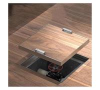 Invisible Manhole Cover - 60x60cm Stainless Steel Recessed Design with Concealed Handle forBlock Paving Heavy Duty Access Solution for Driveways and Patios