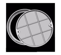 Invisible Manhole Cover and Frame, Durable Sewage Basin Septic Tank Drainage Lid, Round Design for Seamless Integration in Patios, Gardens, and Schools