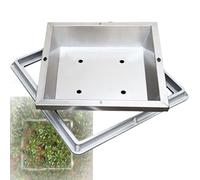 Invisible Manhole Cover and Frame, Stainless Steel Septic Tank Lid, Lawn Planting Recessed Drain Grate with Drainage Holes(50x50x12cm/20x20x5in)