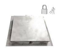 Invisible Manhole Cover & e, Lockable Square Stainless Steel Septic Lid, Perfect for Driveways, Patios, Dec & Gardens (70x70x6cm/28x28x2.4in)
