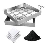 Invisible Manhole Cover for Pavers, Heavy Duty Embedded Metal Lid for Driveway & Walkway, Easy Install Load Bearing Cover