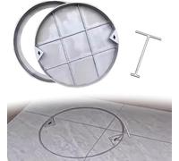 Invisible Manhole Cover & Frame - Heavy Duty 30" Pressure Resistant Metal Sewage Basin Lid - Durable Septic Tank Cover for Concrete, Ceramic Tiles, 16"-40" Options
