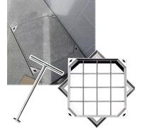 Invisible Manhole Cover & Frame - Sunken Square Stainless Steel Access Hatch for Outdoor Use Rectangular Inspection Chamber Cover for Patios Gardens Schools (85 x 95 cm)