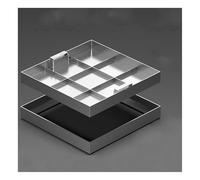 Invisible Manhole Cover, Recessed Septic Tank Cover with Frame, 304 Stainless Steel Sewer Cover, Flat Flush Design with Hidden Handles