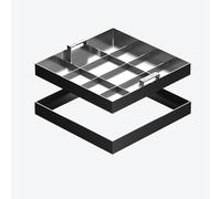 Invisible Manhole Cover Stainless Steel Drain Cover Sewer Pit Access Lid with Hoo & Base Heavy Du Wastewater Tank Access Cover for Protect.