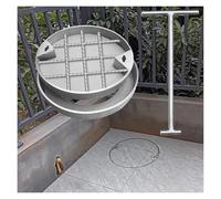 Invisible Manhole Covers 675mm Diameter Drain Inspect Covers with Lifting Hook Backyard & Garden Grates Set of 2 for Rainwater Draina System